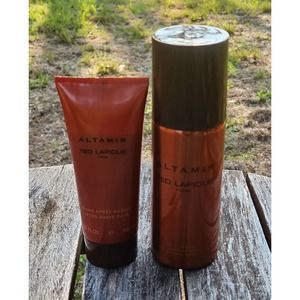 Altamir By Ted Lapidus For Men Deodorant Spray 5oz & Aftershave Balm 3.32 Fl. Oz